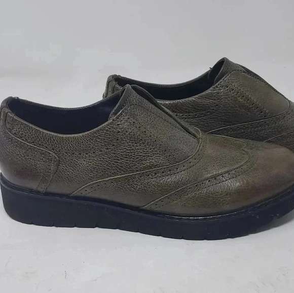 Bussola Liverpool Libby Oxford Shoes Khaki Womens Size 36 US 5.5 Slip On Loafers - Picture 6 of 11